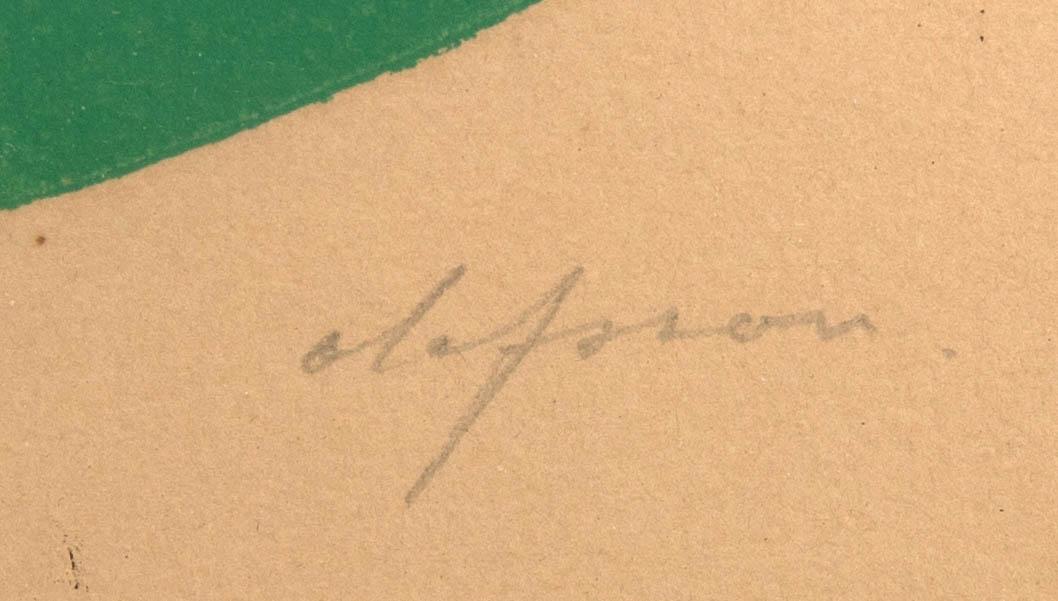 Pierre Olofsson, colour lithograph.