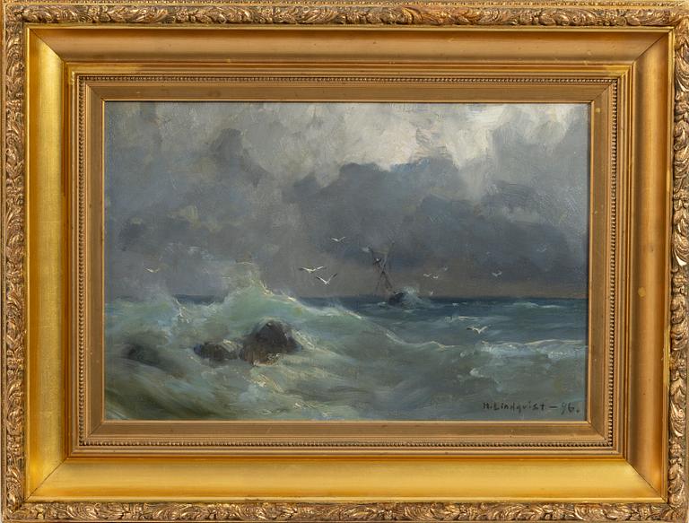 Herman Lindqvist, "Skeppsbrott vid skånska kusten".