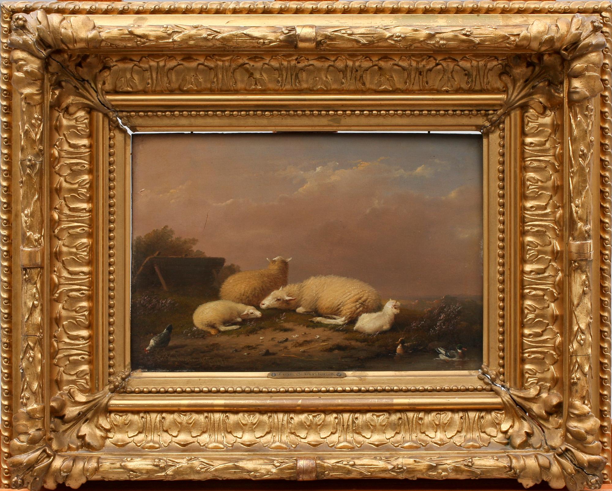 FRANZ VAN SEVERDONCK, olja på pannå, sign och otydl. dat 1873.