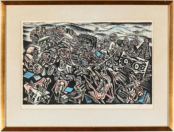 Erró (Gudmundur Gudmundsson) · GUDMUNDUR ERRÓ, färglitografi, signerad och numrerad 51/60.