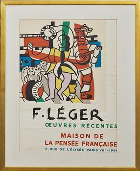 FERNAND LÉGER, utställningsaffisch, blekt signatur och numrerad 209/210.