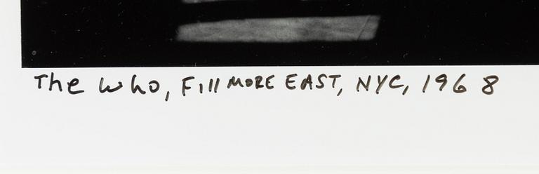 Elliott Landy, "The Who, Fillmore East, NYC", 1968.