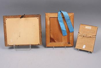 TRYCK SAMT AKVARELL, 3 st, Sverige, Frankrike, Ryssland. 1800-1900-tal.