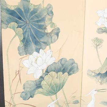 A japan folding screen, 20th century.