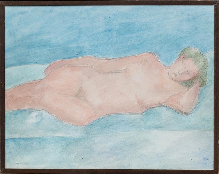 OLLE NYMAN, watercolour. Signed.