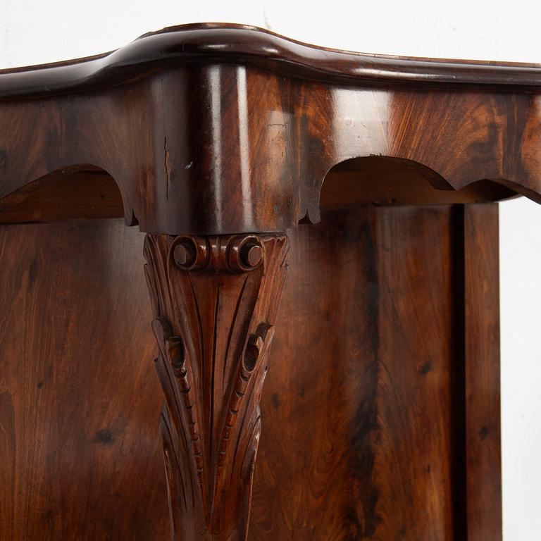 Spegel med konsolbord, rokokostil, 1800-talets andra hälft.