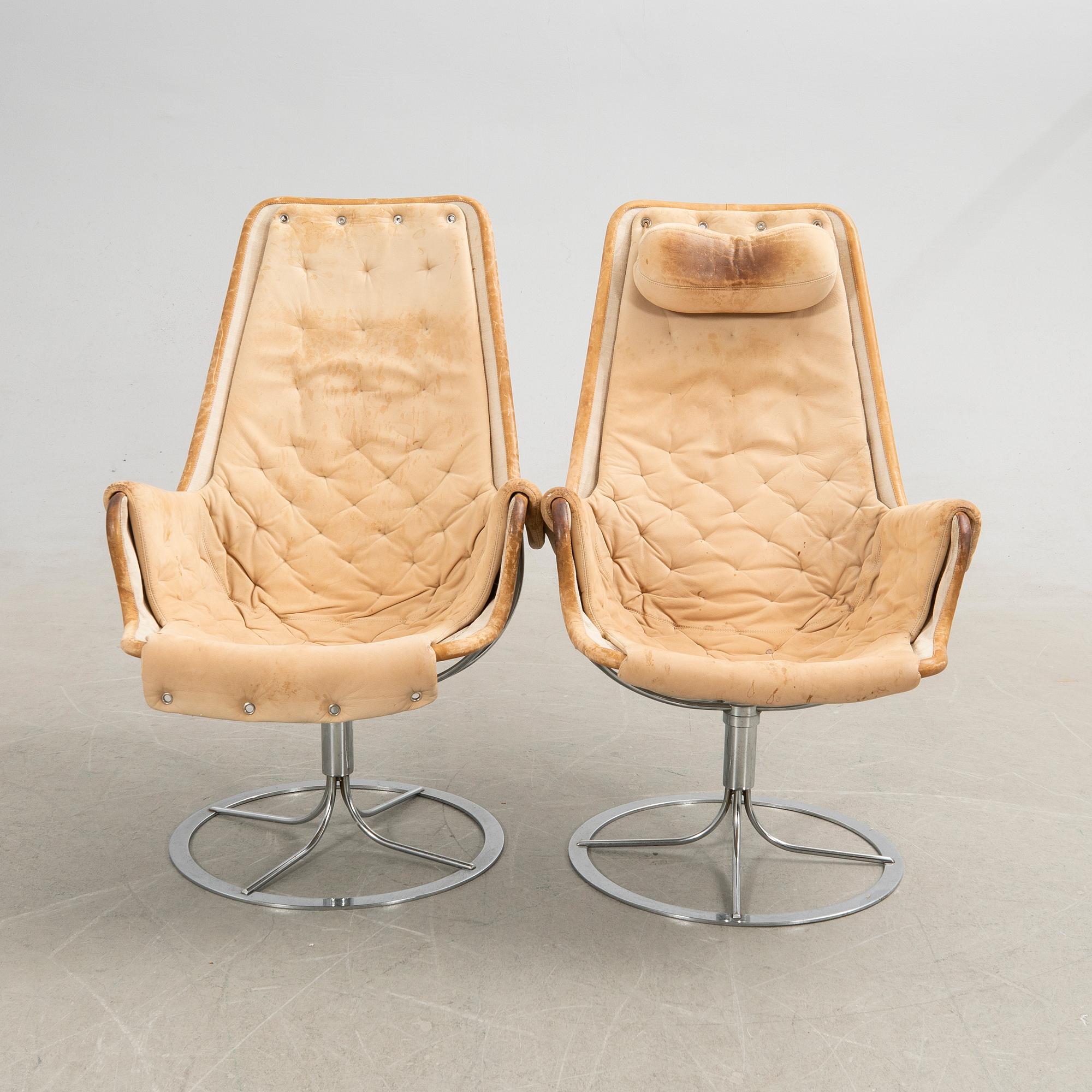 Bruno Mathsson, armchairs, a pair, "Jetson", second half of the 20th century.