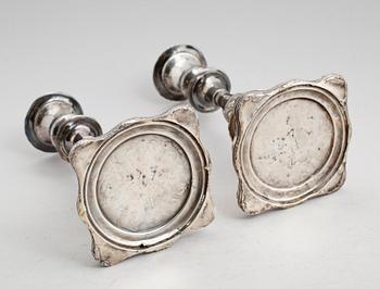 LJUSSTAKAR, 1 par, pläter, Moskva, 1800-talets andra hälft.
