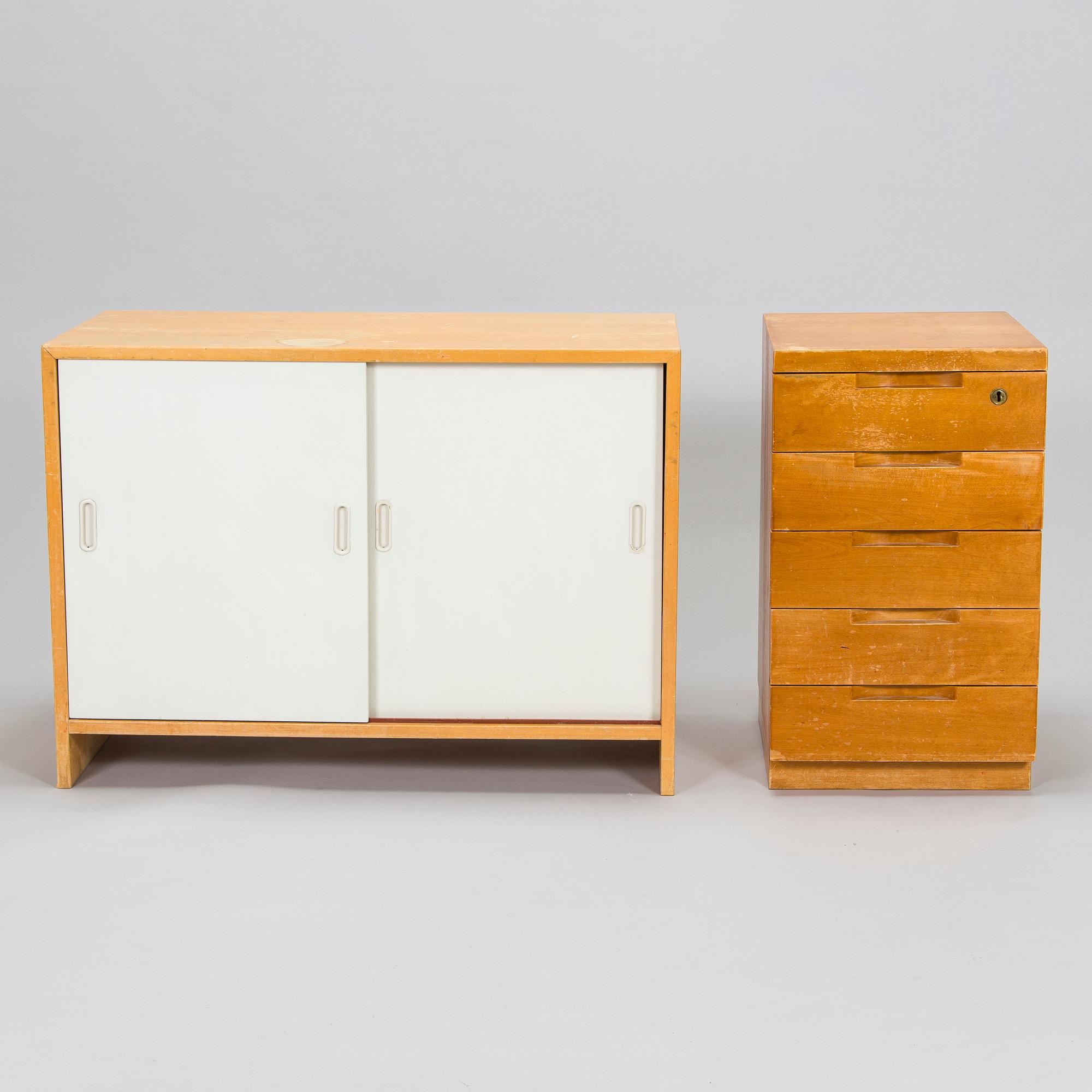 Alvar & Aino Aalto, kirjoituspöytä ja tuoli, malli "69", Artek, 1950/60/70-luku.