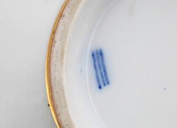 KOPP med FAT, porslin, empire, Kunglig Dansk, 1800-talets mitt.