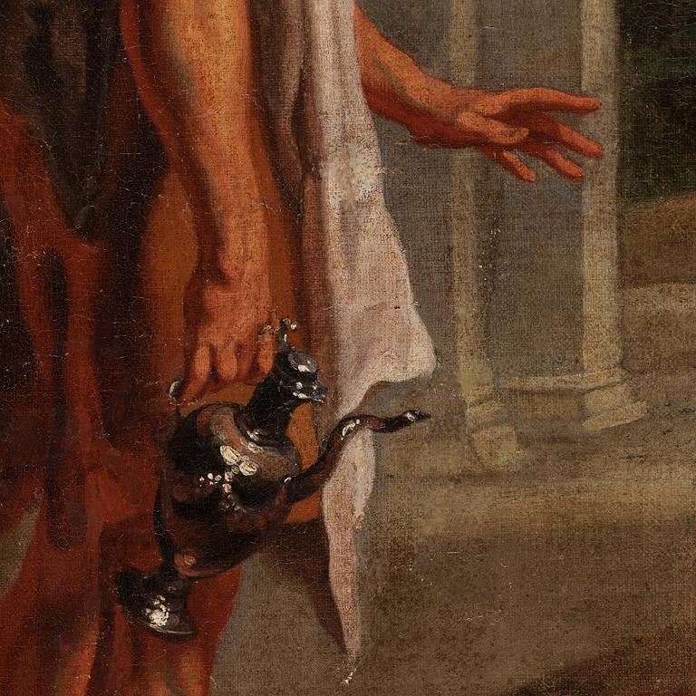 FLAMLÄNDSK MÄSTARE, 1600-tal, Maria Magdalena tvättar Kristi fötter.
