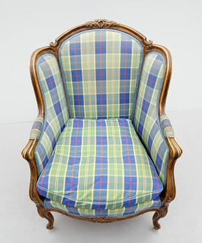 FÅTÖLJ, rokokostil, 1900-talets andra hälft.