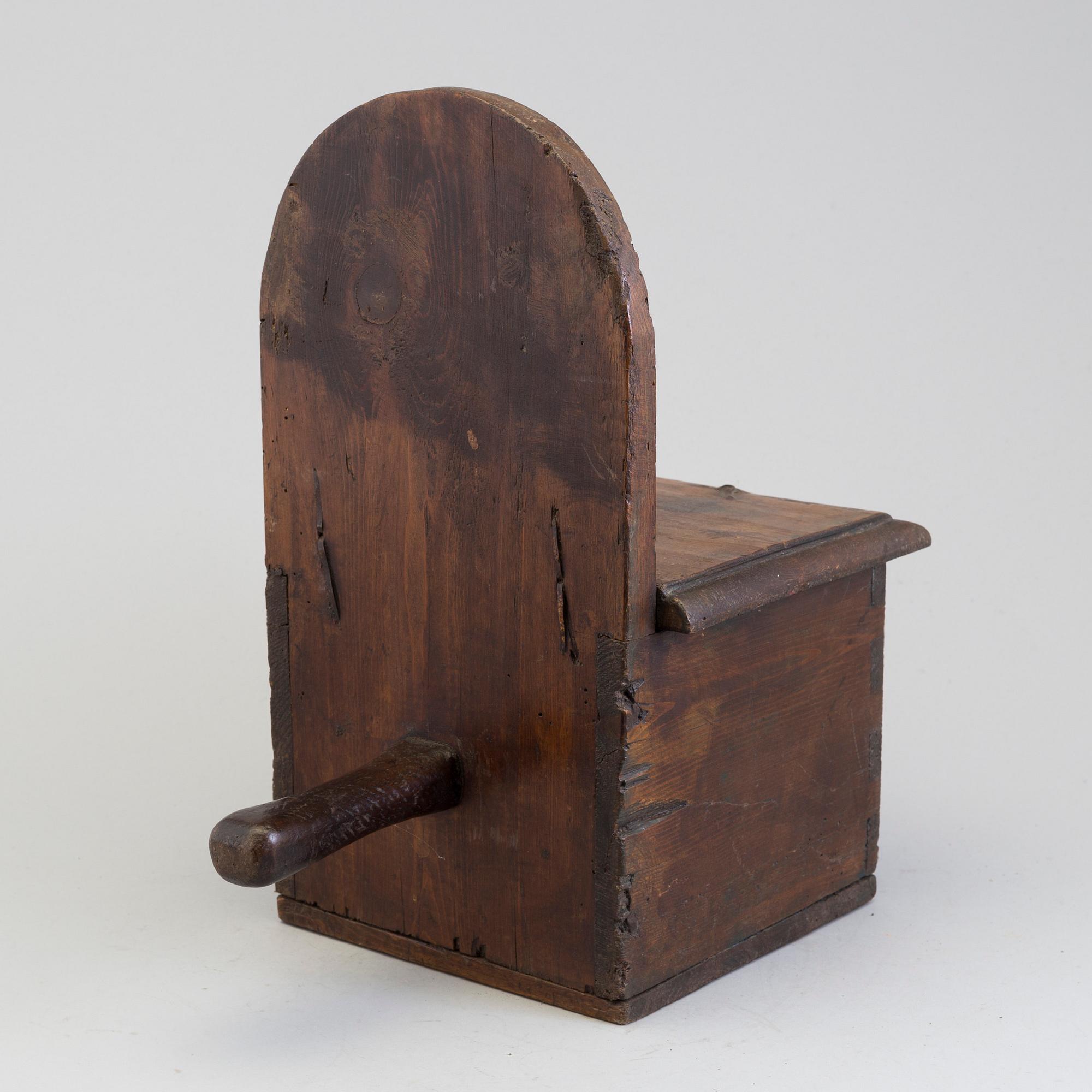 A WOODEN OFFERING BOX, probably 17th century.
