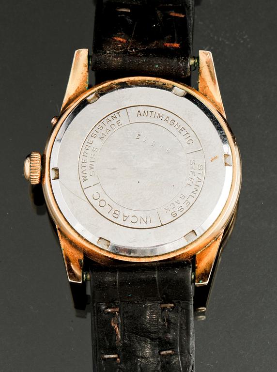 ARMBANDSUR, herr, guld på stål, Perfekt.