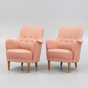 Carl Malmsten, a pair of 'Samsas' armchairs, AB OH Sjögren.