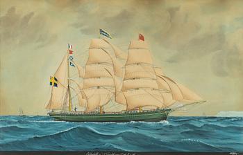 Lars Petter Sjöström, Tremastade barken "Elisabeth" af Cimrishamn (Captn Edv. Jansson).