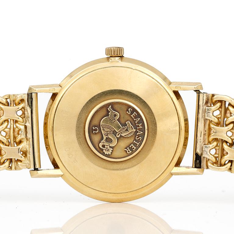 ARMBANDSUR, 18 k guld, Omega Seamaster De Ville, 1960-tal, ca 92,8 gram.