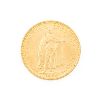 Gold coin, Hungary, 20 Korona, 1898.