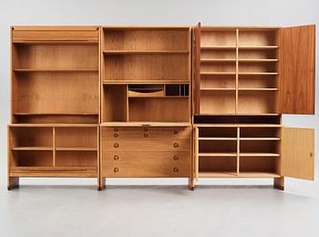 HANS J WEGNER, a set of three bookcases, "RY8", Ry Møbler, Denmark 1950's.