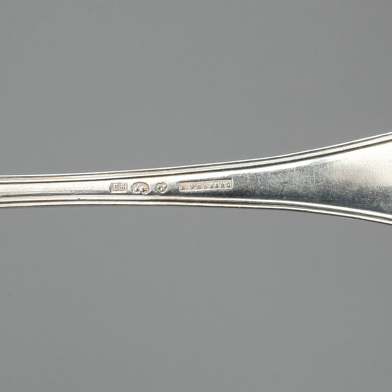 PARTI SILVER, 7 delar, bl.a. Anders Wessman, Kristandstad 1857. Total vikt ca 324 gram.