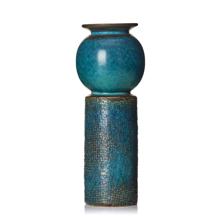 Stig Lindberg, a stoneware vase, Gustavsberg Studio, Sweden, 1964.