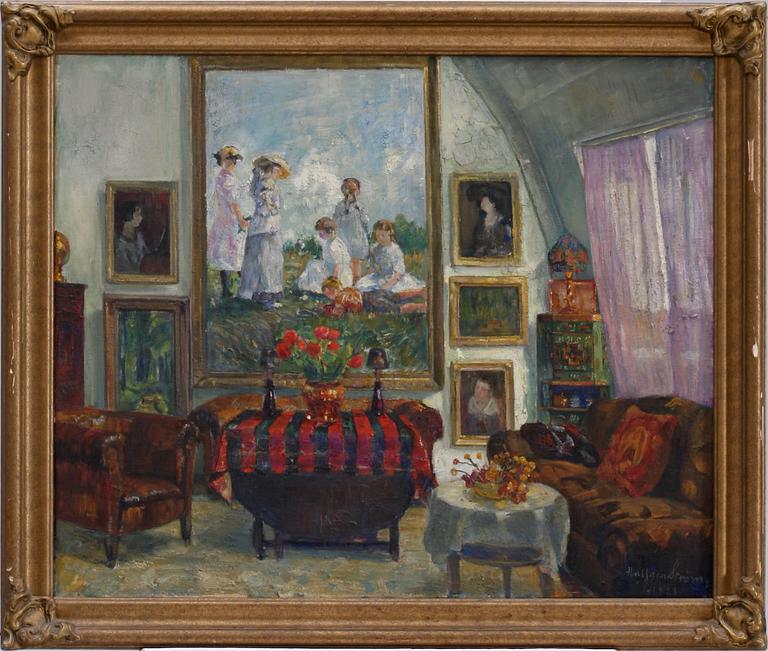 HALFDAN STRÖM. Olja på duk. Signerad Halfdan Ström och daterad 1928.