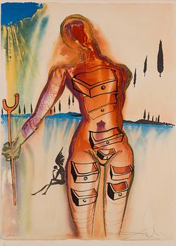 SALVADOR DALÍ, lithograph in color, signed and numbered 17/250.