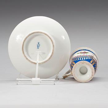 Meissen, A Meissen Empire cup with stand.