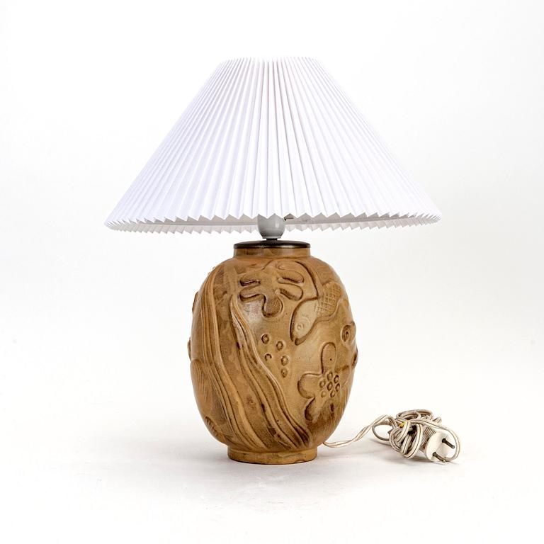An Anna-Lisa Thomson ceramic table lamp for Uppsal Ekeby mid 1900s.