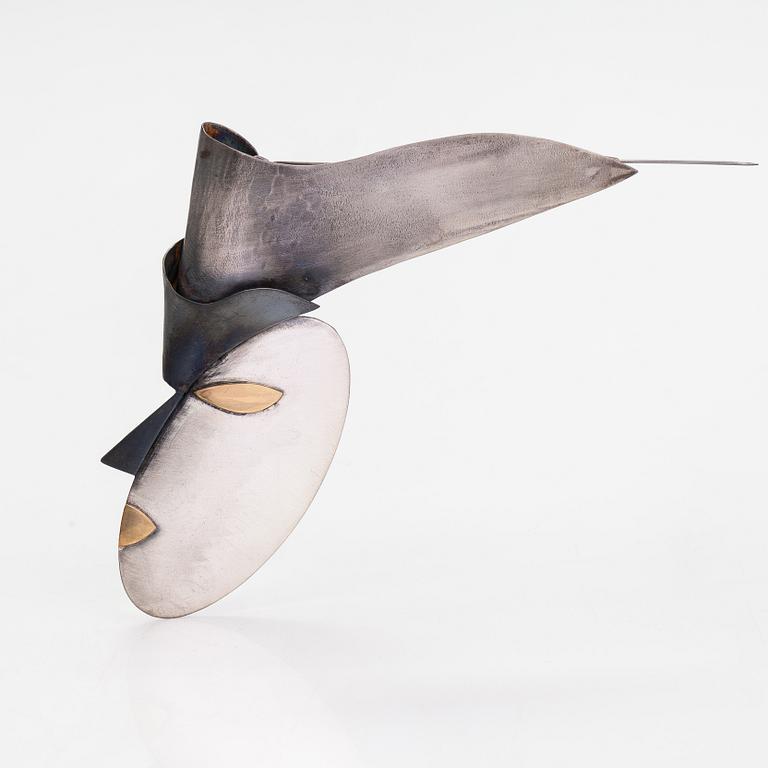 Paula Häiväoja, A sterling silver and gold brooch  "Tahto ja Tunne". Pentti Roos/Studio Paula, Helsinki 1990s.
