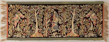 Banner dated 1921, flame technique, approximately 60x150 cm.