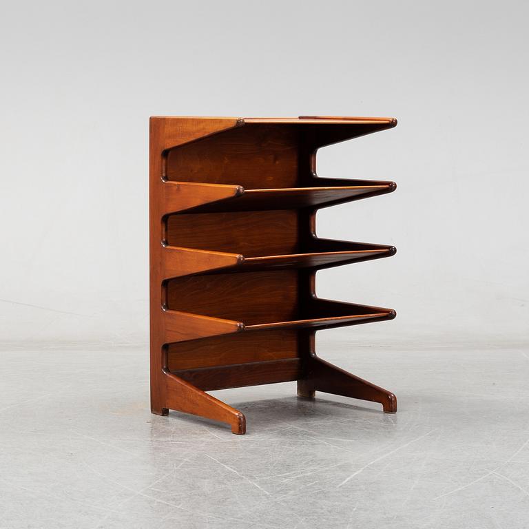 A stained beech Swedish Modern shelf, 1940's/50's.