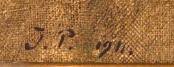 Julius Paulsen, olja på duk signerad och daterad 1911.