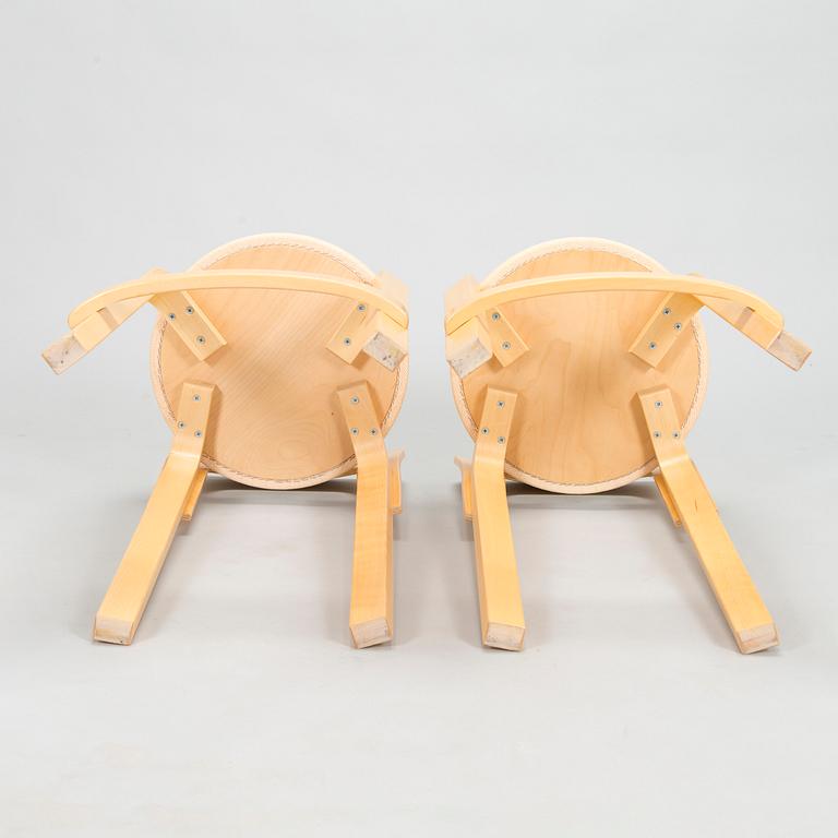 Alvar Aalto, A pair of K65 bar stools, Artek, Finland,