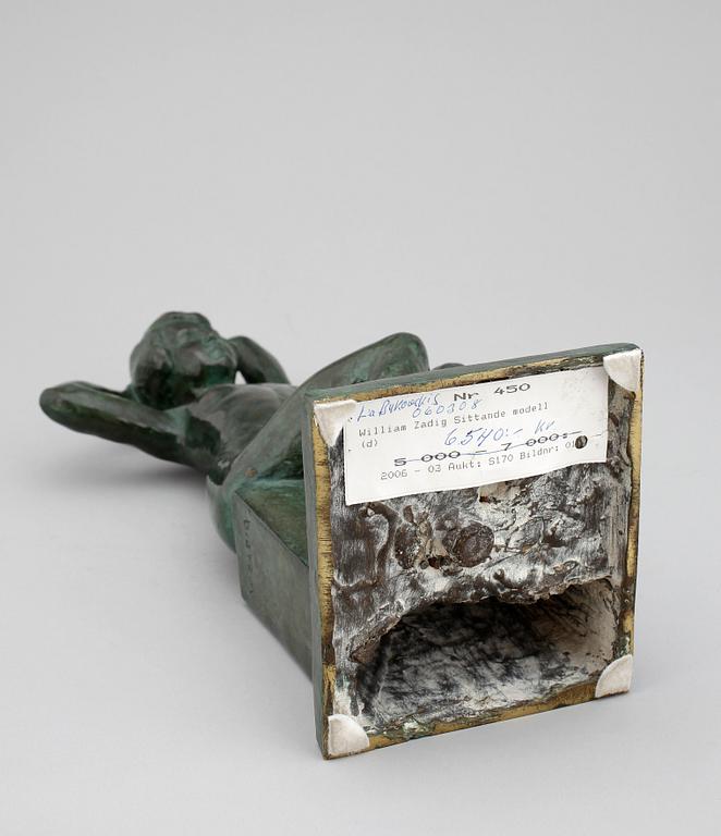 WILLIAM ZADIG, brons, sign.