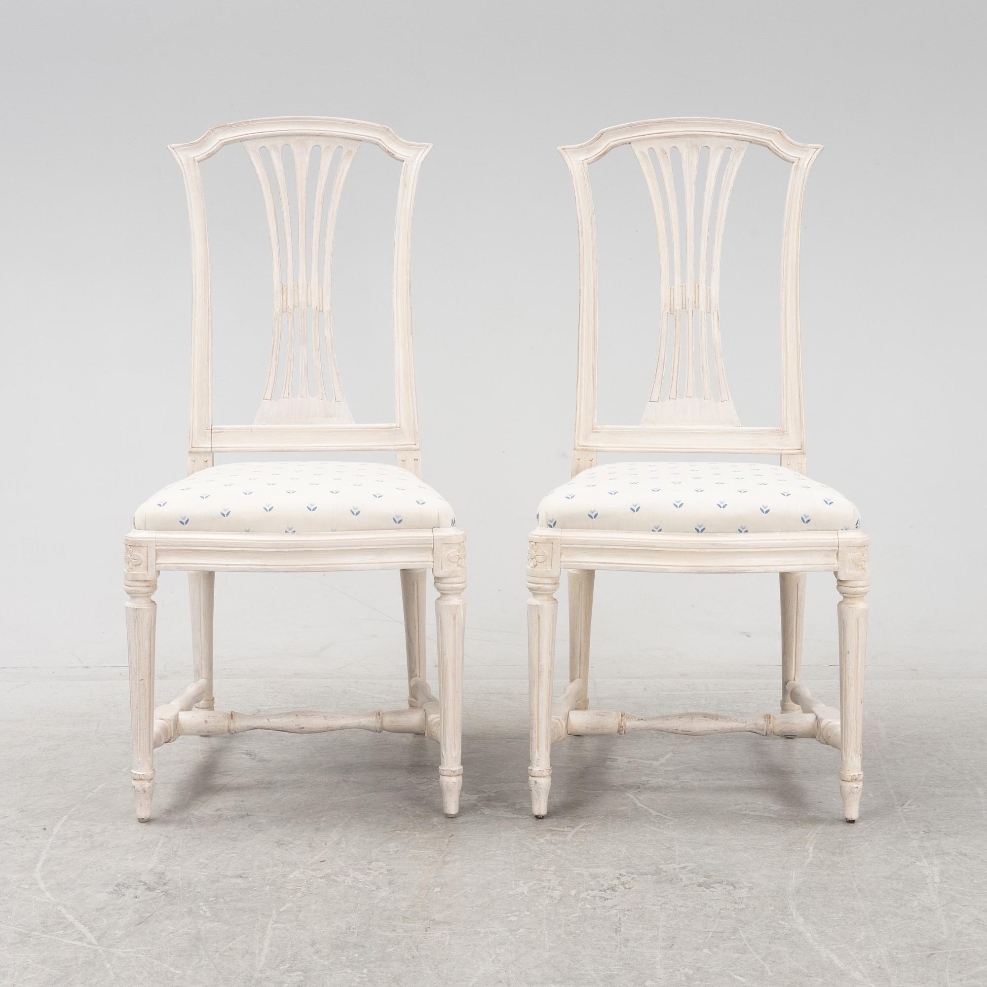 A set of twelve Gustavian-style chairs, 20th Century.