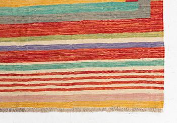 Rug, kilim, modern, approx. 258 x 91 cm.