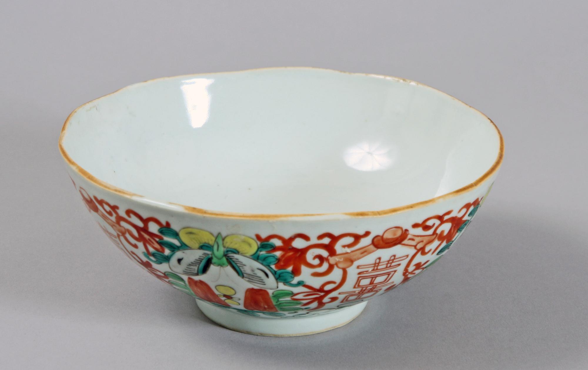 SKÅL, porslin. Kina, 1900-talets början.