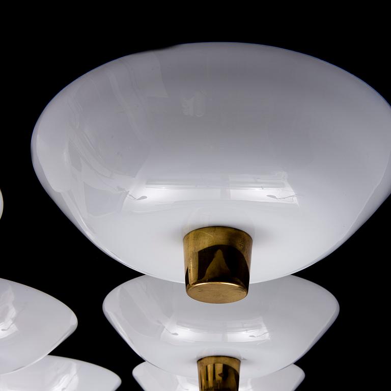 PAAVO TYNELL, A SET OF SIX CEILING-/WALL LIGHTS. Manufactured by Taito Oy. 1950s.