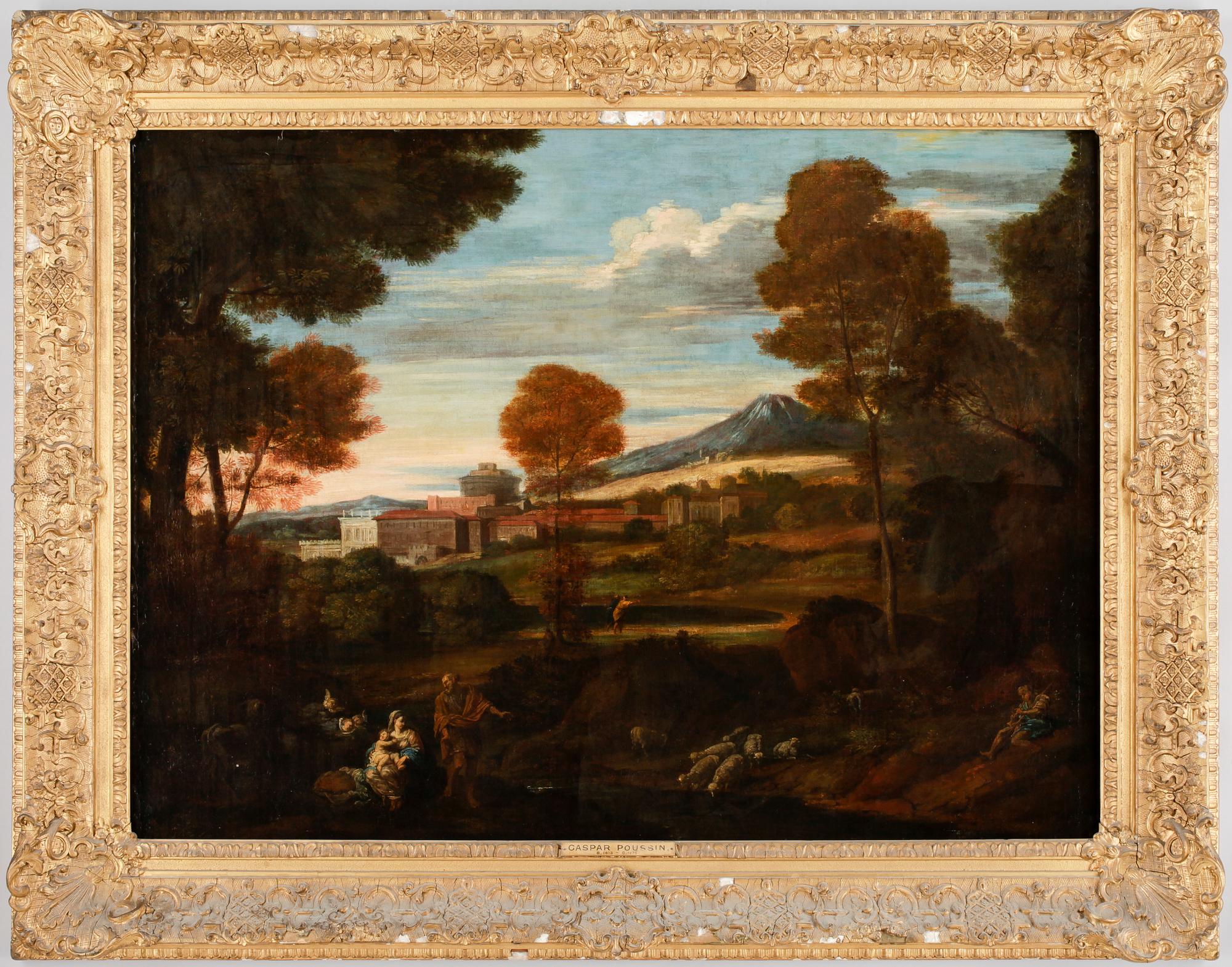 GASPAR POUSSIN, tillskriven, olja på dubbleradduk, osign.