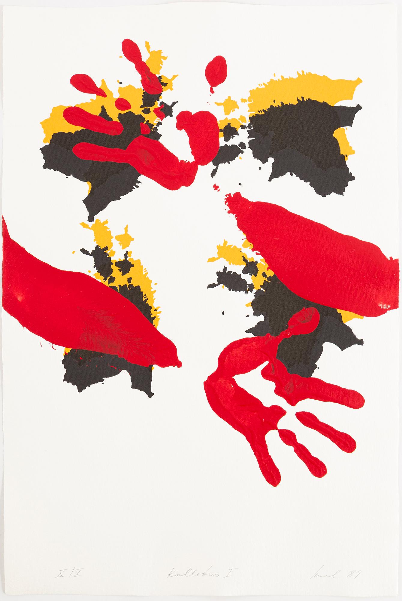 Raul Meel, portfolio with 6 silkscreen in colours, 1989, signed X/X.