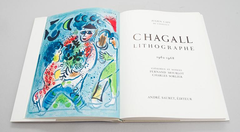 Two books, 'Chagall Lithographe III' and 'Chagall Litographe IV', 1969 and 1974.