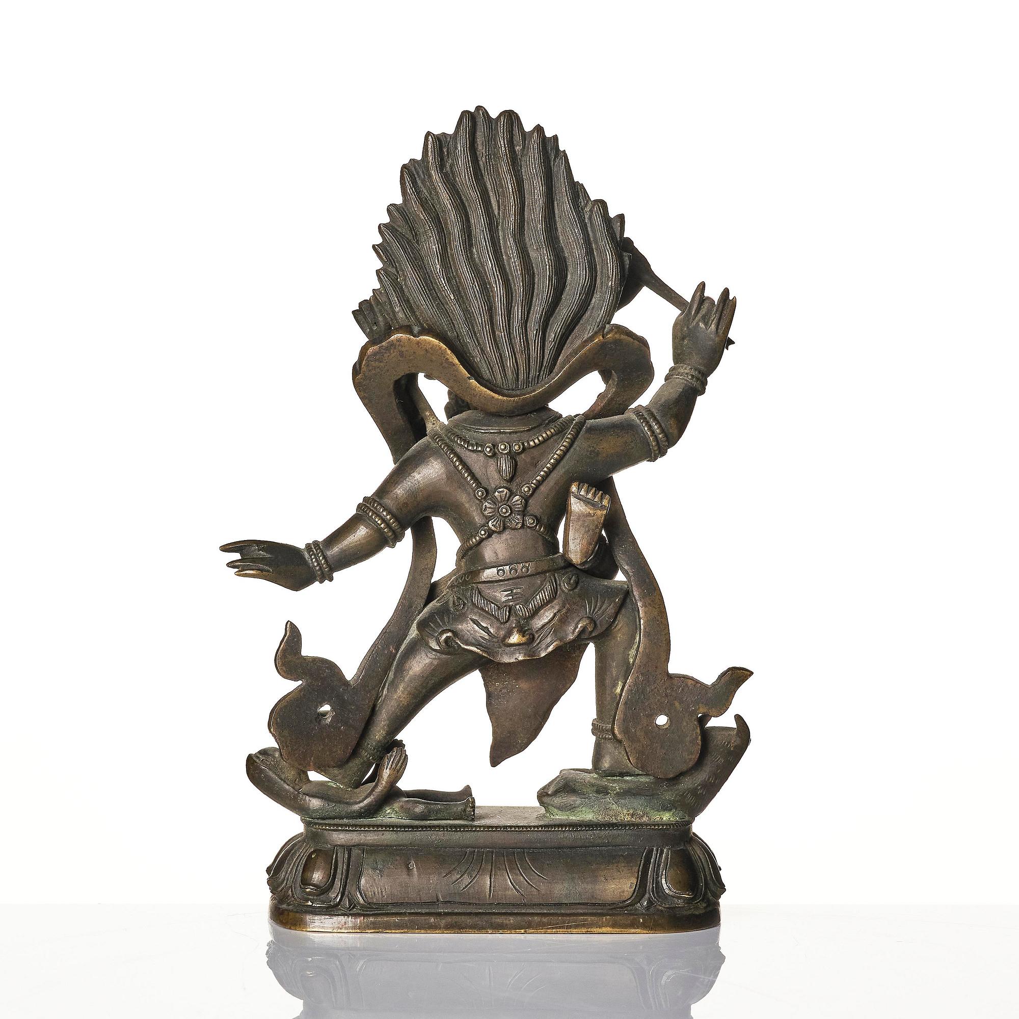 A Tibeto-Chinese sculpture of Yama, early 20th century.