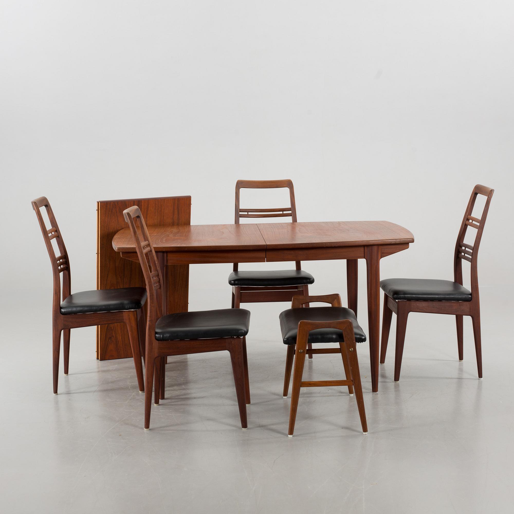 A Svante Skogh 8 piece dining room set "Rosetto" 1950's.