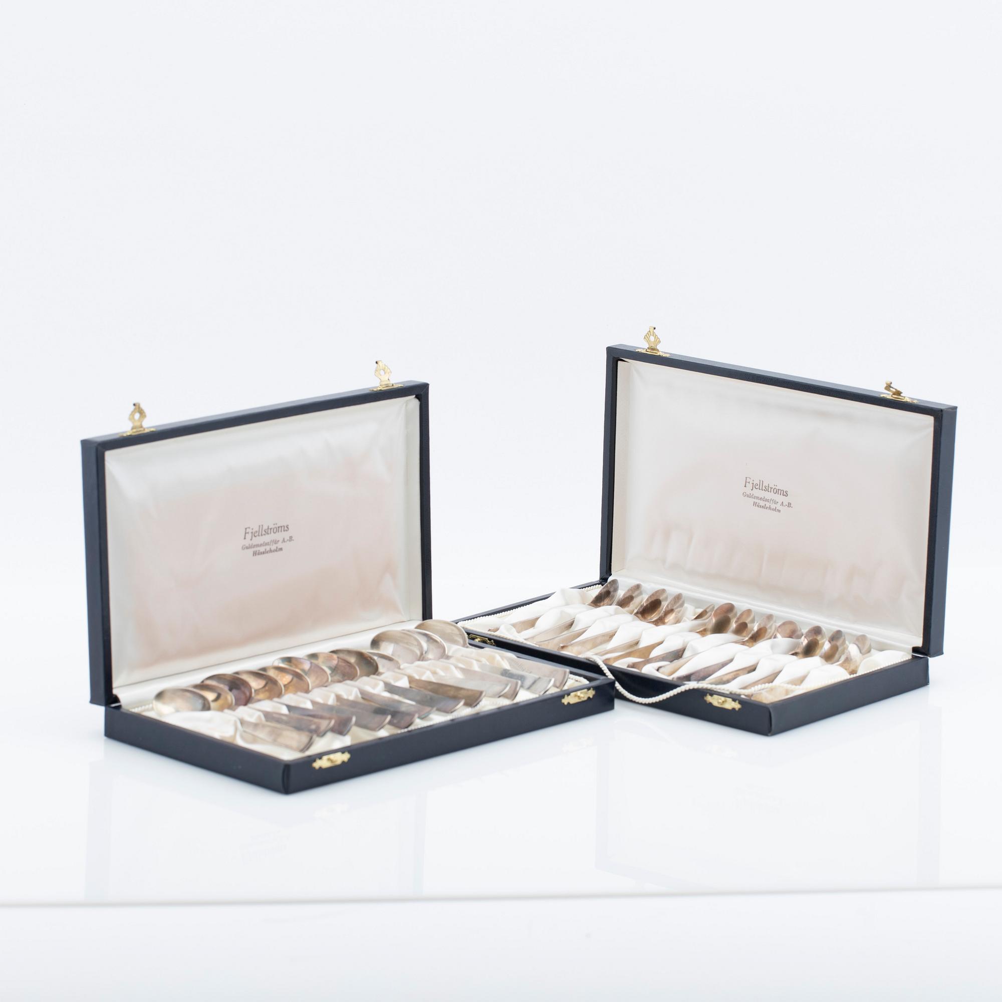 Jacob Ängman, cutlery service, silver, 224 pieces, "Rosenholm", GAB,