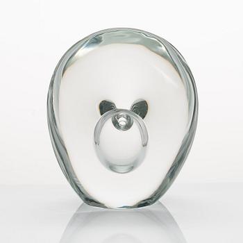 Timo Sarpaneva, A 3567 'Sitting bird' glass sculpture, signed  Timo Sarpaneva Iittala.