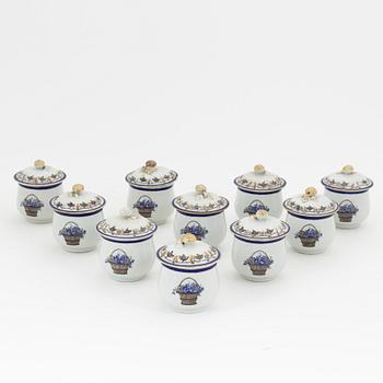 A set of ten Chinese custard cups with covers, Qing dynasty, Qianlong (1736-95).