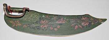 SKÄKTTRÄN, 3 st, allmoge, 1800-tal.