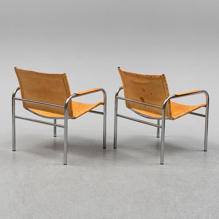 A pair of late 20th century  'Klinte' easy chairs by Tord Björklund, for IKEA.