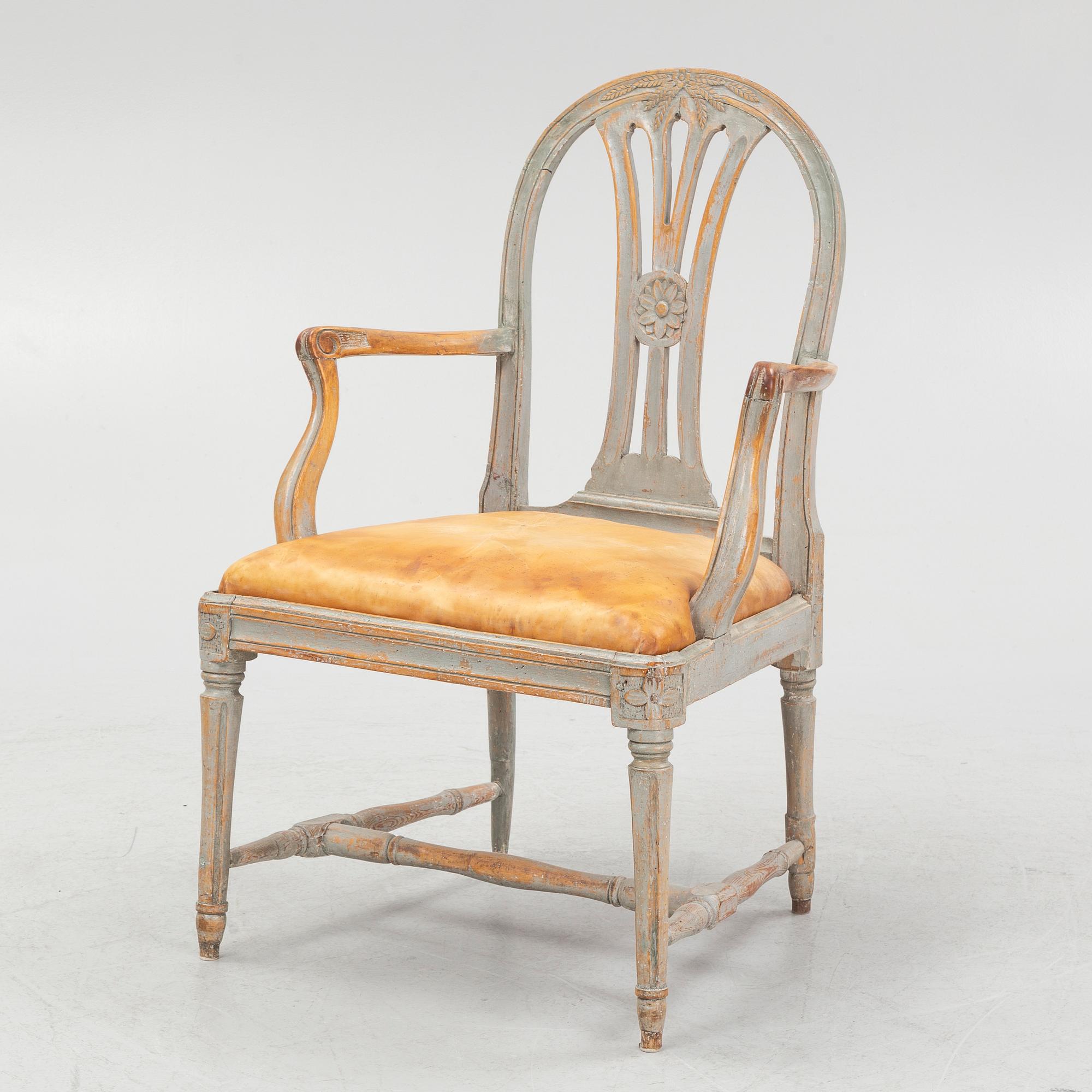 Karmstol, gustaviansk, omkring år 1800.